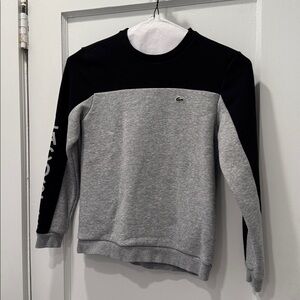 Lacoste boy’s Black and Gray Crewneck sweatshirt size 10